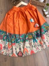 Load image into Gallery viewer, Desi glam - Orange Patola and kalamkari lehenga and blouse