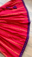 Load image into Gallery viewer, Holy Hibiscus - Purple and red jacquard cotton handwoven lehenga