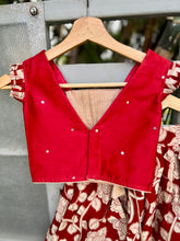 Load image into Gallery viewer, Gleaming Ruby - A finest kalamkari cotton silk ethnic lehenga set