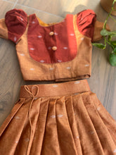 Load image into Gallery viewer, Blush in silver hand-woven Lehenga Blouse (0-11 Years)