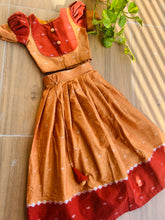 Load image into Gallery viewer, Blush in silver hand-woven Lehenga Blouse (0-11 Years)