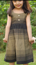 Load image into Gallery viewer, Stripes & Shades Handwoven Dress (0-7 Years)