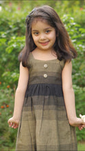 Load image into Gallery viewer, Stripes & Shades Handwoven Dress (0-7 Years)