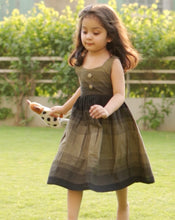 Load image into Gallery viewer, Stripes & Shades Handwoven Dress (0-7 Years)