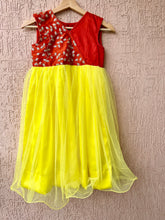 Load image into Gallery viewer, Girls Pastel Yellow Calf-length Party Dress (1-11Years)
