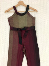 Load image into Gallery viewer, Girls Brown Cotton Stripes Jumpsuit (5-11 Years)