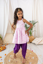 Load image into Gallery viewer, Lavender and purple tulip pants & peplum top (0-10 Years)