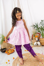 Load image into Gallery viewer, Lavender and purple tulip pants & peplum top (0-10 Years)