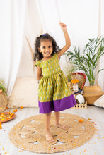 Load image into Gallery viewer, Persian shield Ikat Ethnic Dress (0-7 Years)