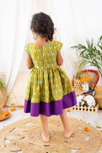 Load image into Gallery viewer, Persian shield Ikat Ethnic Dress (0-7 Years)
