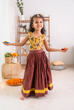 Load image into Gallery viewer, kalamkari Vintage shaded Lehenga Set (0-9 years)