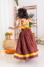 Load image into Gallery viewer, kalamkari Vintage shaded Lehenga Set (0-9 years)