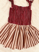 Load image into Gallery viewer, Brown Handloom Cotton Ball Gown Pleated Dress (1-6. Years)