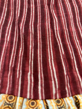 Load image into Gallery viewer, Brown Handloom Cotton Ball Gown Pleated Dress (1-6. Years)