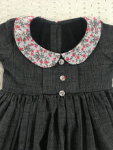 Load image into Gallery viewer, Baby-girl Grey Sequin Collar Frock (0-10Years)