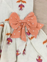 Load image into Gallery viewer, Off-White Handloom Overlap Style South Cotton Frock