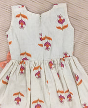 Load image into Gallery viewer, Off-White Handloom Overlap Style South Cotton Frock