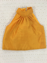 Load image into Gallery viewer, Girls yellow Top With Handloom Pleated Party Skirt (0-11Years)