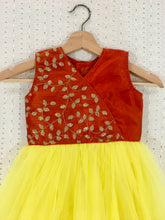 Load image into Gallery viewer, Girls Pastel Yellow Calf-length Party Dress (1-11Years)