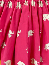 Load image into Gallery viewer, Girls Red Elephant Hand-block Prints Designer Frock (0-5 Years)