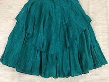 Load image into Gallery viewer, Green Softcrepe Midcalf Layered Longskirt With Printed Crepe Blouse (0-15 Years)