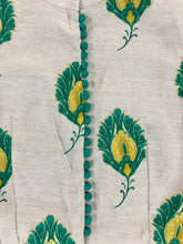 Load image into Gallery viewer, Green Softcrepe Midcalf Layered Longskirt With Printed Crepe Blouse (0-15 Years)