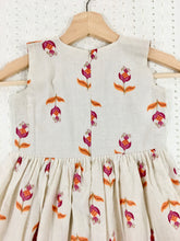 Load image into Gallery viewer, Off-White Handloom Overlap Style South Cotton Frock