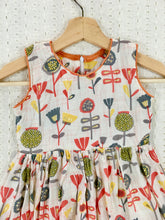 Load image into Gallery viewer, Cream & Peach Gold Prints Frock