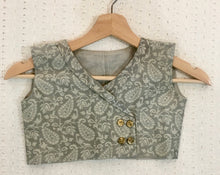 Load image into Gallery viewer, Benaras Yellow and Grey Lehenga Choli (0-8 Years)