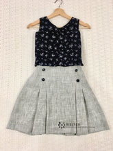Load image into Gallery viewer, Black and Grey Handloom Skirt With Galaxy Top (1-15 Years)