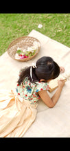 Load image into Gallery viewer, Mint & Butterscotch Patola Pleated Dress (0-11 Years)