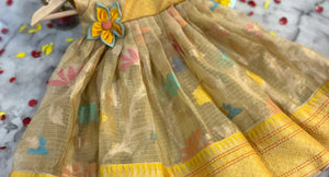 Little Queen- Ethnic overlap style meenakari dress (0-8 Years)