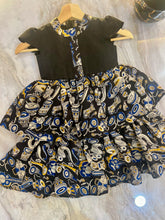 Load image into Gallery viewer, The little black dress - Bouncy and wavy  Kalamkari two layer dress
