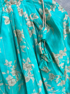 Drizzle - Sea-green chanderi lehenga set