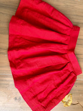 Load image into Gallery viewer, Matte red Box Pleated Skirt
