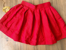 Load image into Gallery viewer, Matte red Box Pleated Skirt

