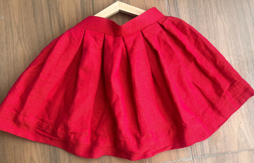 Red box pleated skirt discount