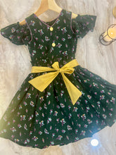 Load image into Gallery viewer, Green Lantern - Cold shoulder top and paper bag style skirt
