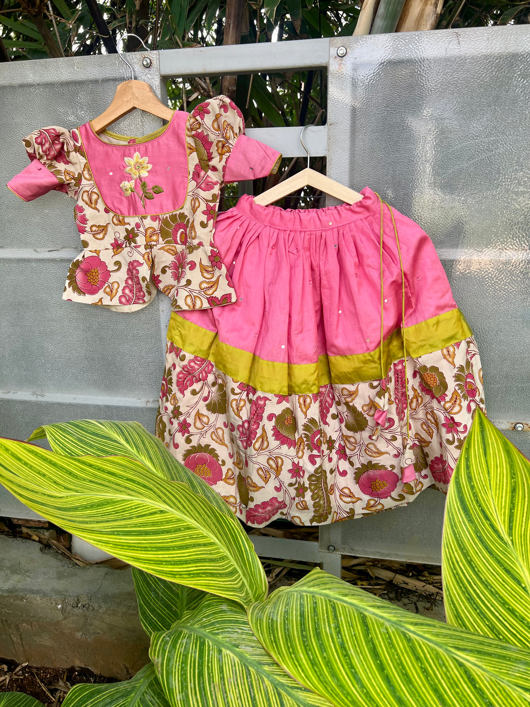 Flamingo - An ethnic lehenga set made in finest kalamkari art