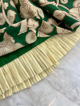 Load image into Gallery viewer, Crystal - Kalamkari  dress with oversized dual collars and hemline frills
