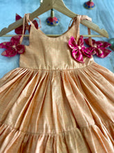 Load image into Gallery viewer, Peach Checkered Butterfly Dress (0-11 Years)
