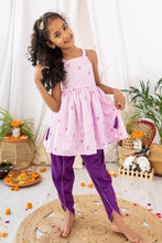 Load image into Gallery viewer, Lavender and purple tulip pants &amp; peplum top (0-10 Years)
