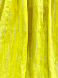 Golden Yellow Hand-woven Party Dress (0-11 Years)