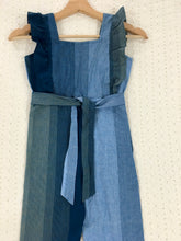 Load image into Gallery viewer, Girls Blue Cotton Stripes Jumpsuit (0-7Years)
