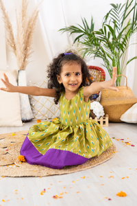Persian shield Ikat Ethnic Dress (0-7 Years)