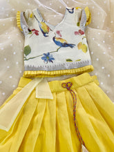 Load image into Gallery viewer, Pastel Yellow Chirping birds Lehenga set (0-5 Years)
