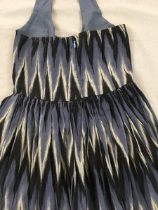 Hibisco Girls Ikat Handloom Designer Halter Neck Frock