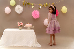 Little Lady in Lustrous Lilac  (0-11 Years)