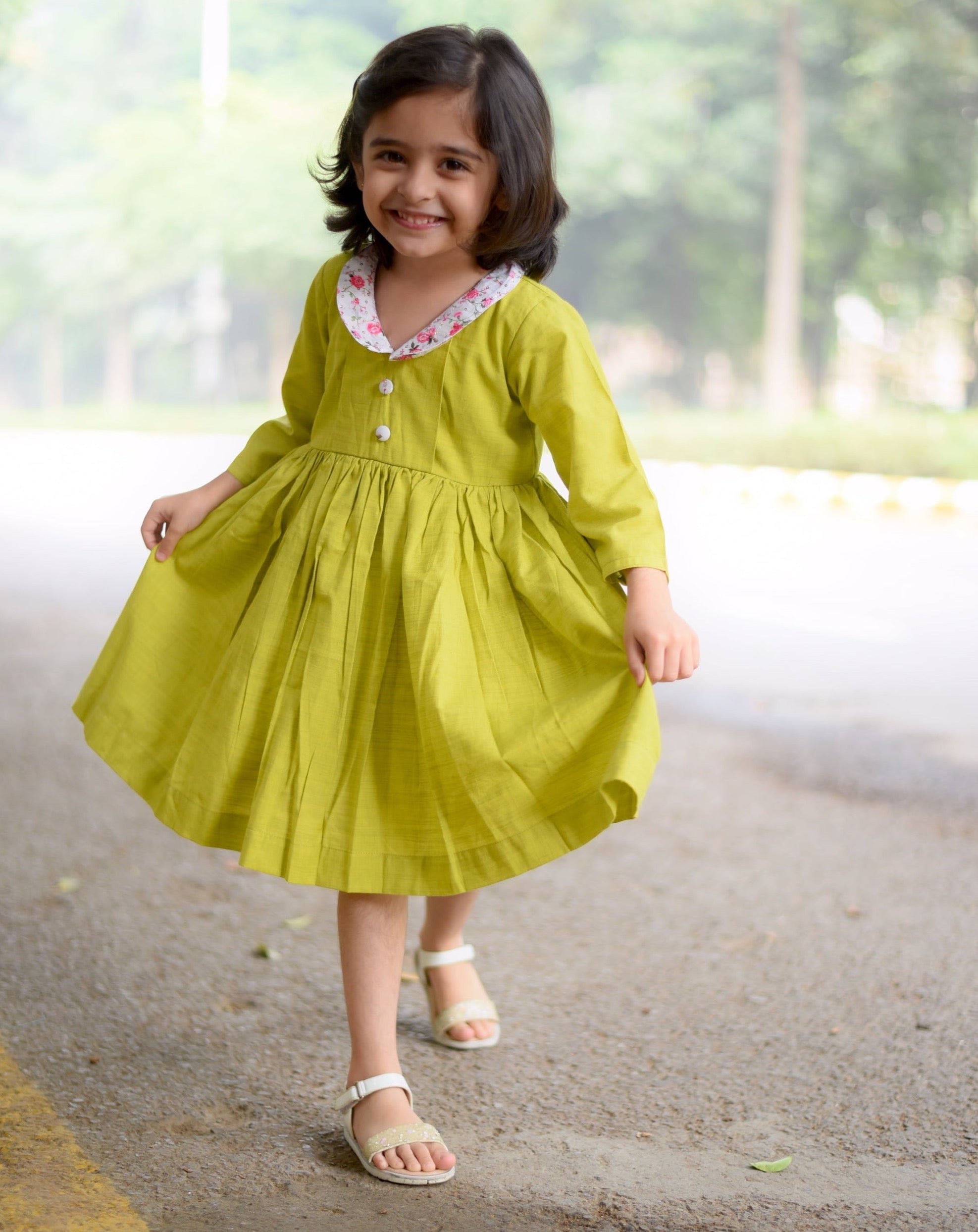 Stylish Kids Cotton Frock Kids Stylish Designer Red Lining Frock