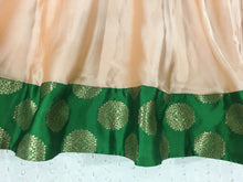 Load image into Gallery viewer, Rosegold And Green Crepe Party Long Dress
